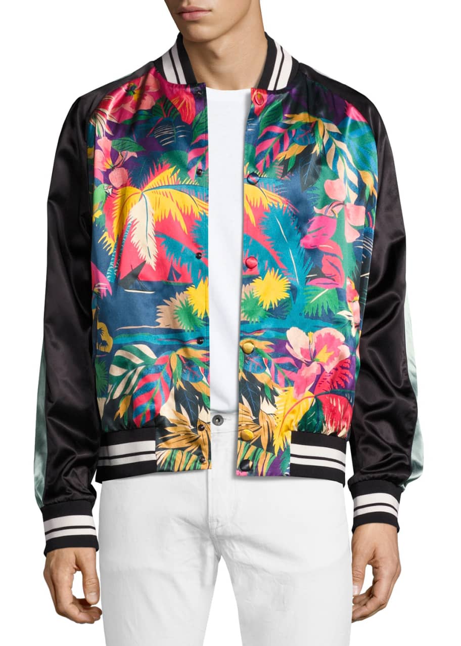 Tropical print bomber jacket discount