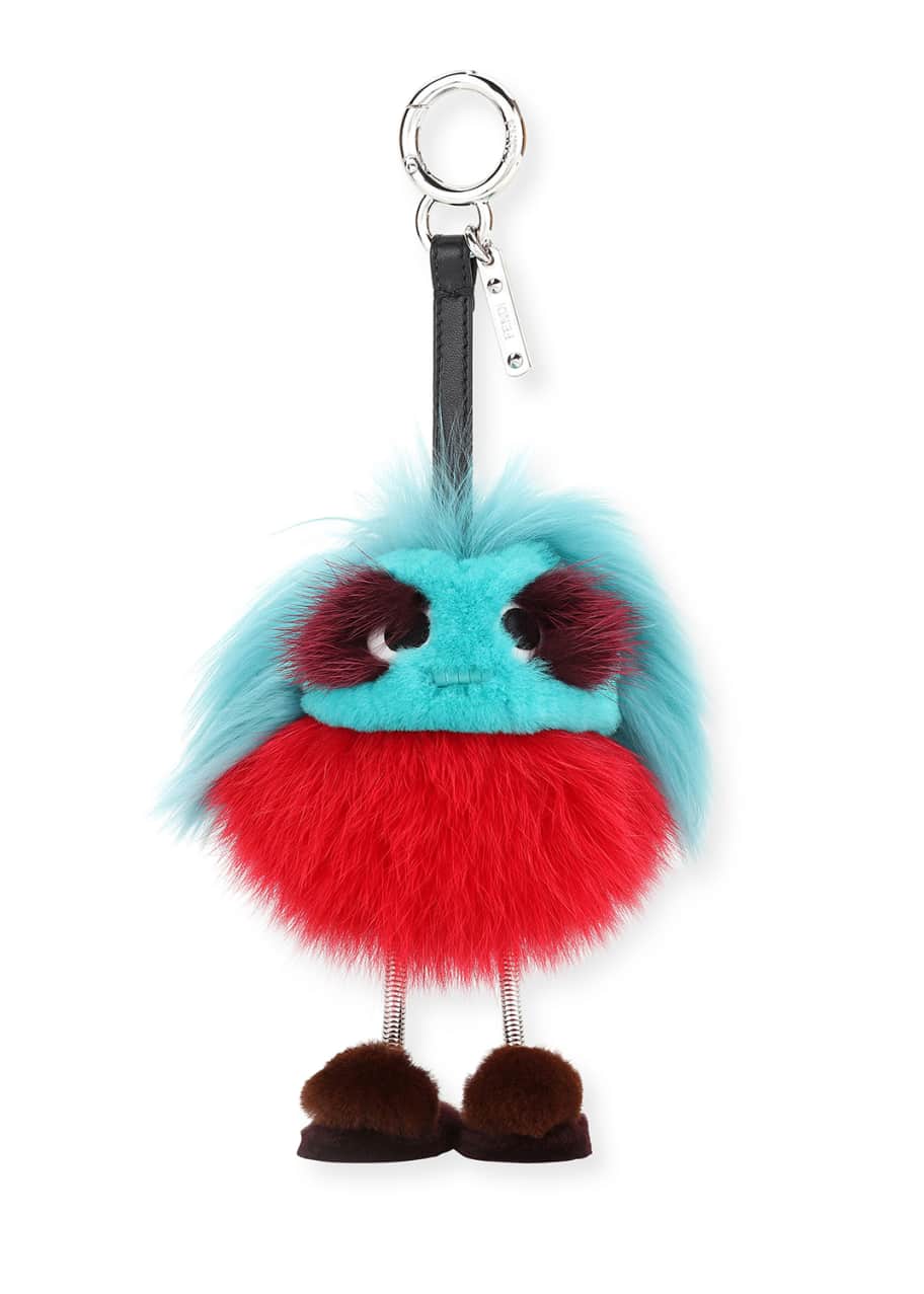 Fendi Dad Bag Charm Blue Red Bergdorf Goodman