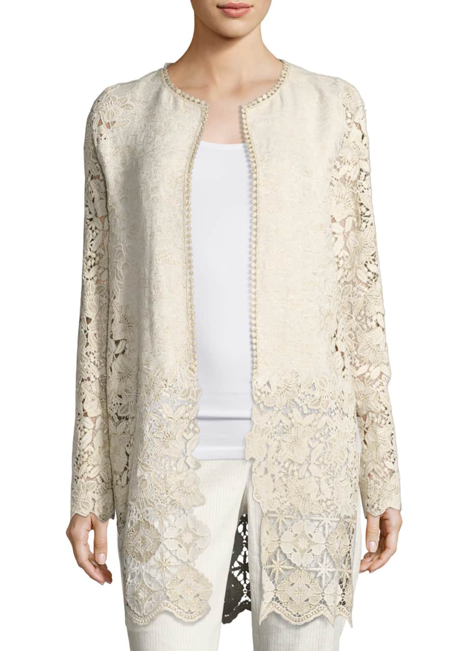 Elie Tahari Jaya Floral Lace Coat Multi Bergdorf Goodman