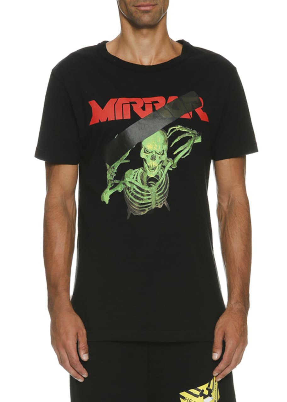 Vise dig flugt næve Off-White Skeleton Mirror Logo T-Shirt, Black - Bergdorf Goodman