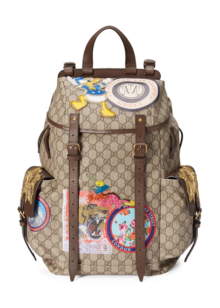 Gucci Beige and Black Soft GG Supreme Backpack Gucci