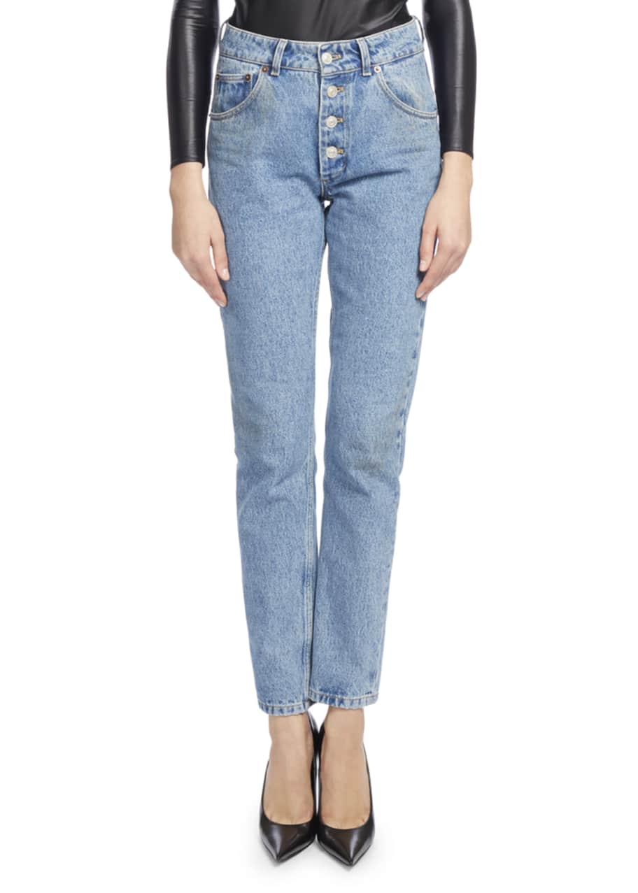 High waisted jeans button fly hotsell