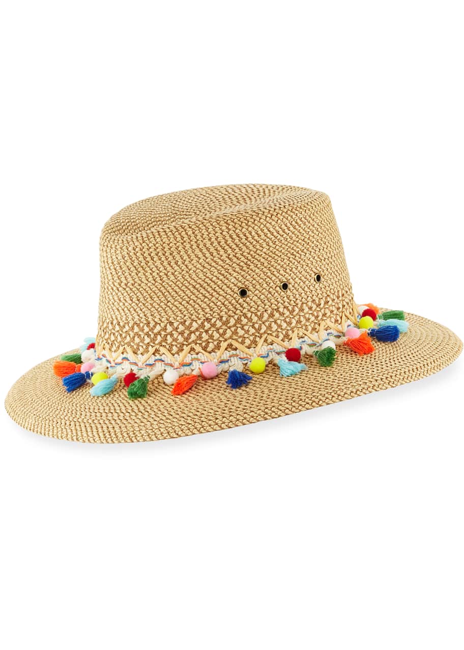 Eric Javits Bahia Squishee Packable Sun Fedora Hat Beige