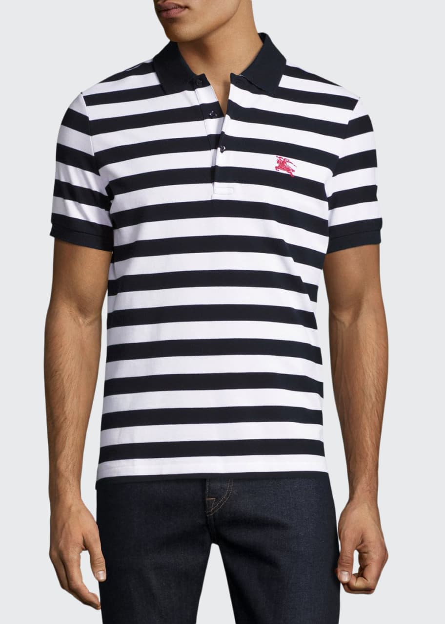 Burberry striped polo clearance