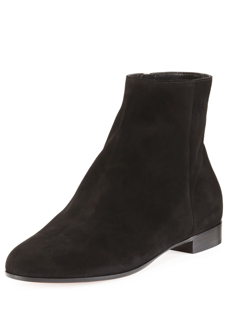 Gianvito Rossi Flat Suede Ankle Boot - Bergdorf Goodman