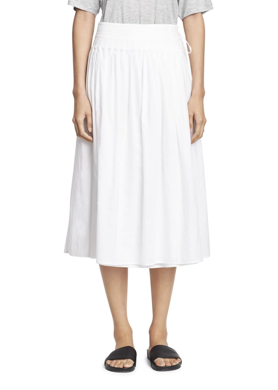 Vince pleated wrap midi skirt cheap