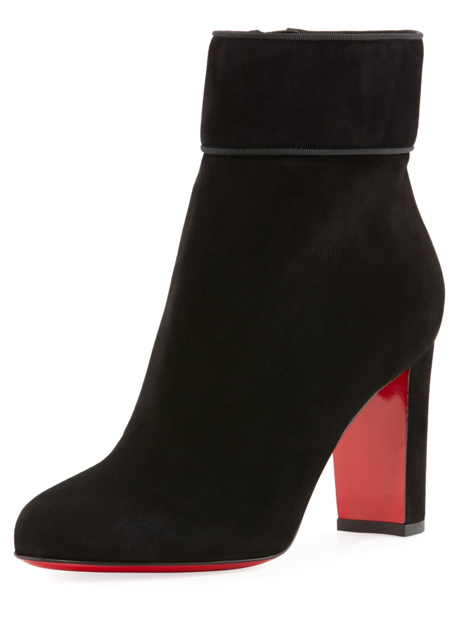 Christian Louboutin Moulamax Suede 85mm Red Sole Booties