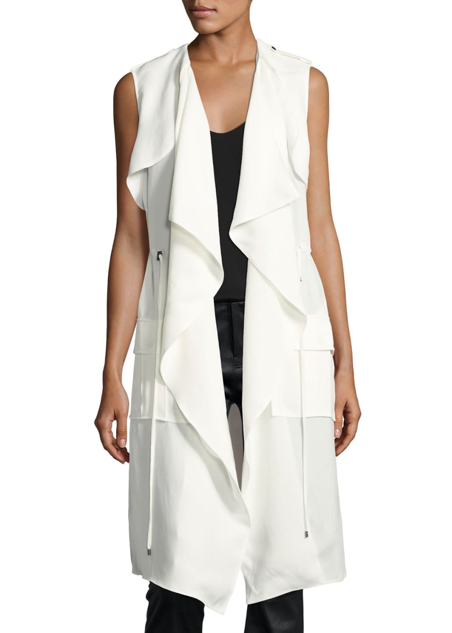 Drapey open top trench coat