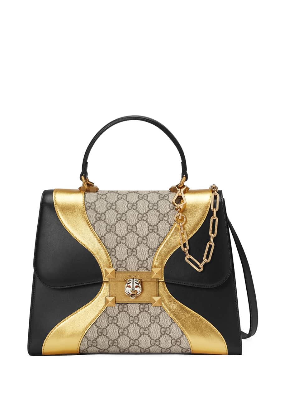 Gucci Osiride Medium GG Supreme & Leather Top-Handle Bag - Bergdorf Goodman