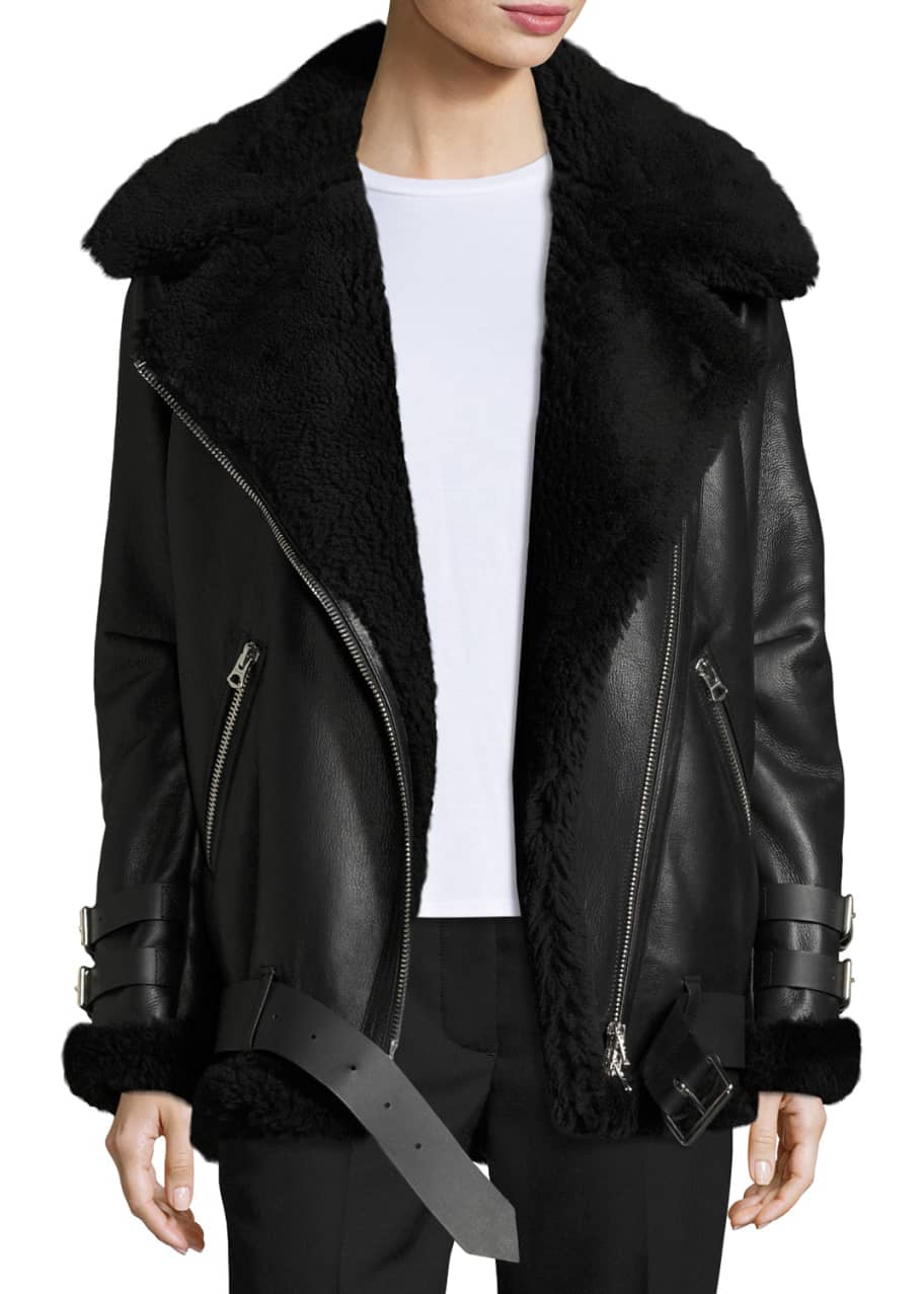 Acne velocite hotsell shearling jacket