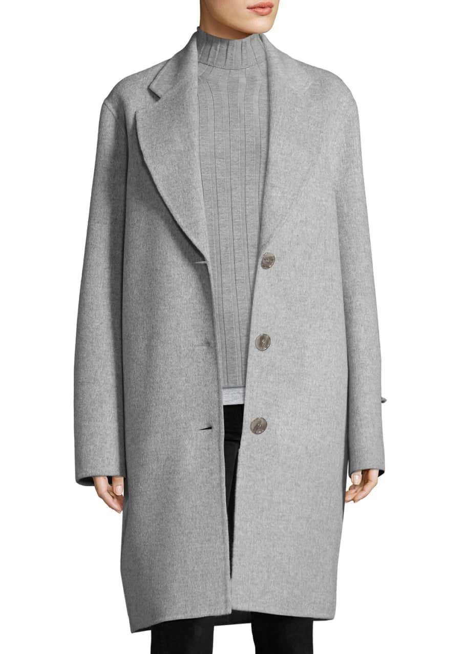 Acne Studios Landi Double-Face Wool Coat, Gray - Bergdorf Goodman