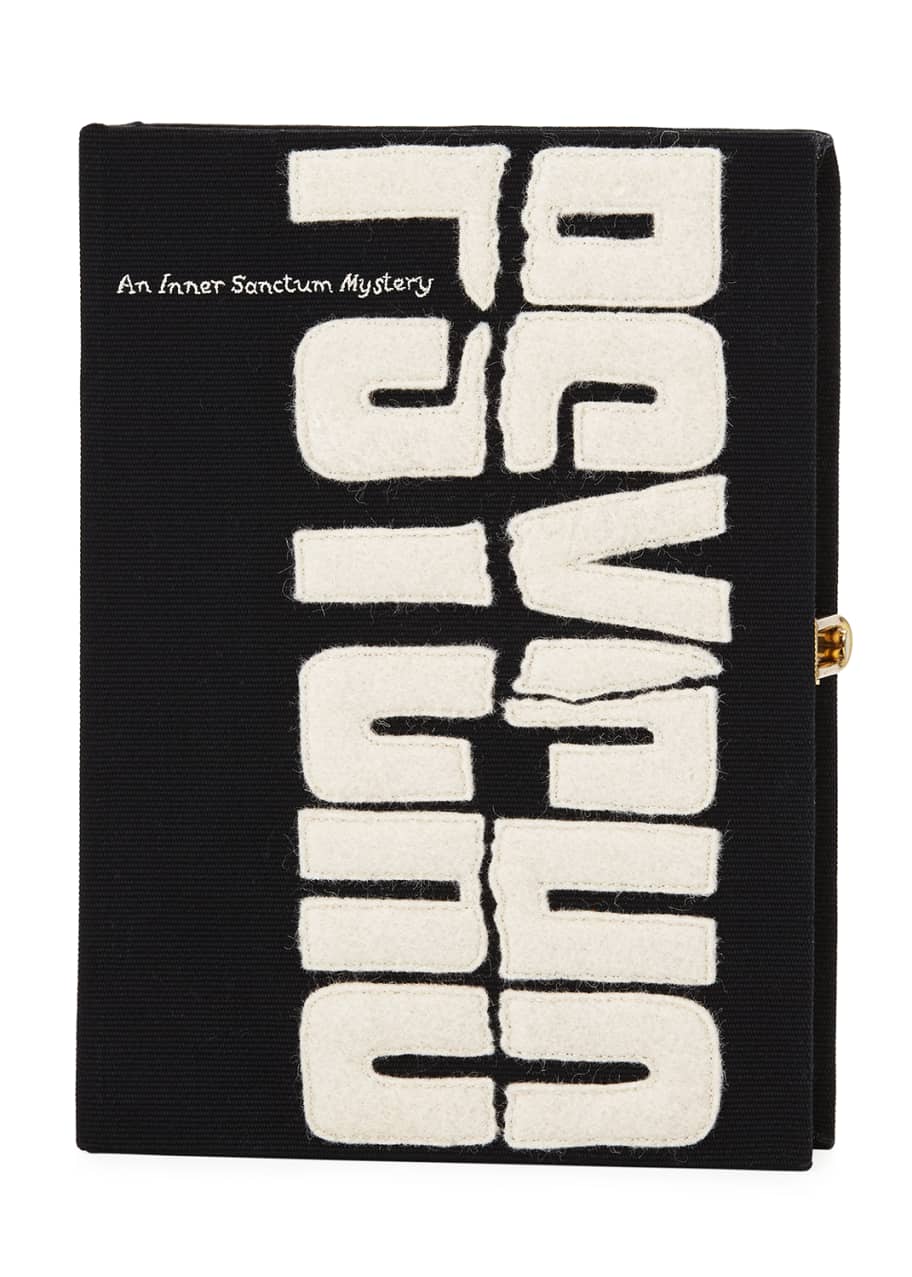 Olympia Le Tan Psycho Book Clutch Bag Black Bergdorf Goodman