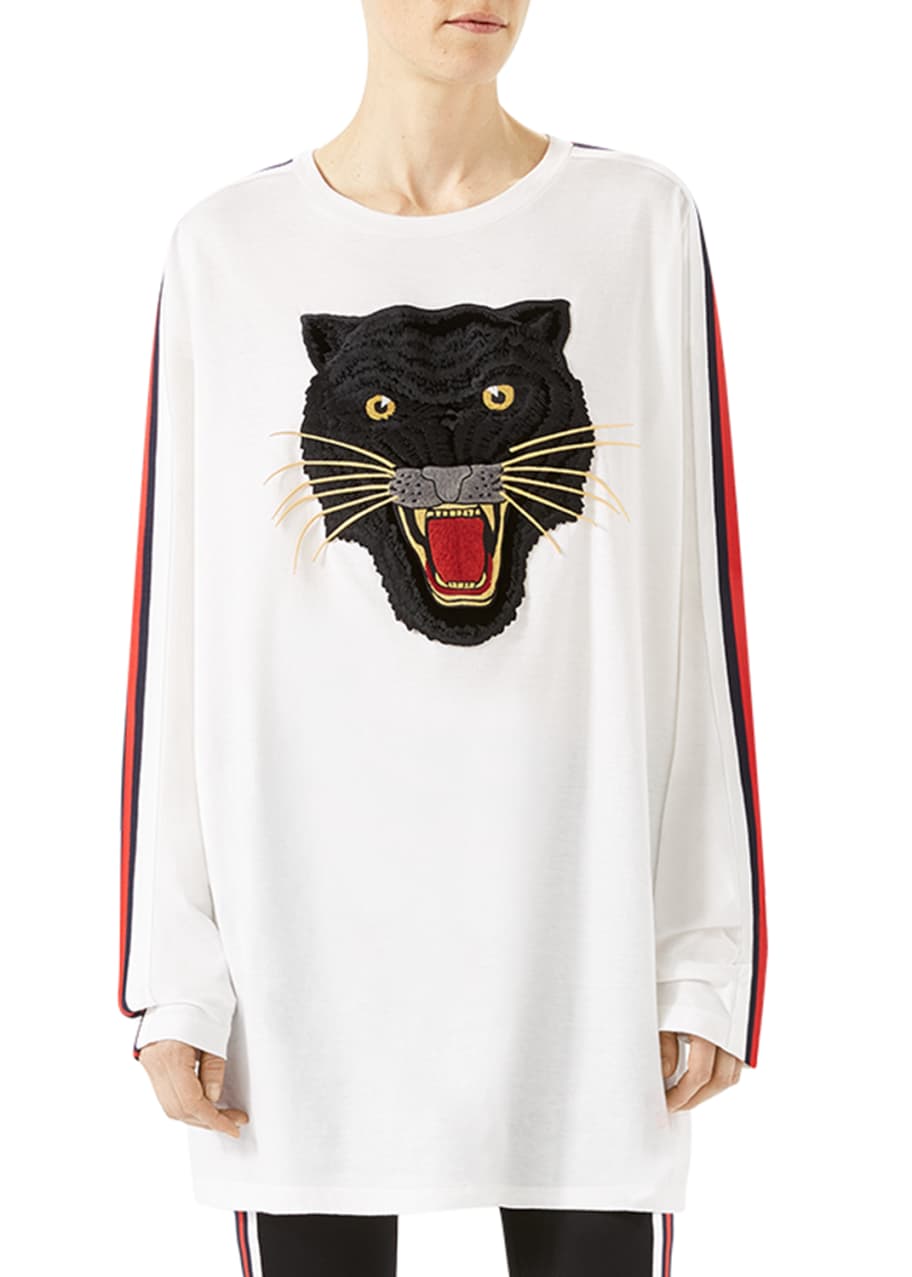 Gucci Oversized T Shirt with Panther Bergdorf Goodman