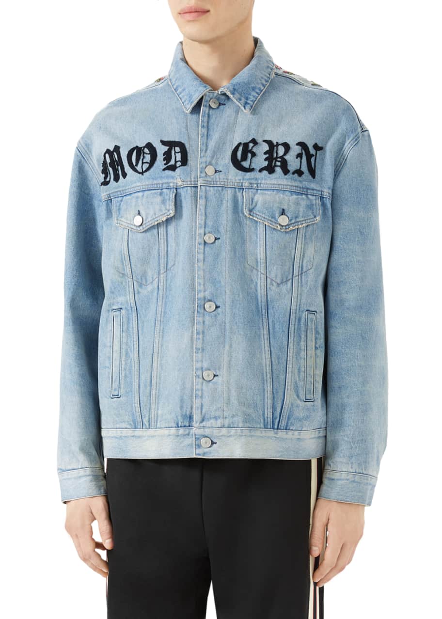 Gucci hot sale floral denim