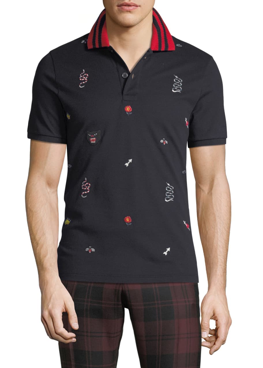 Gucci embroidered polo new arrivals