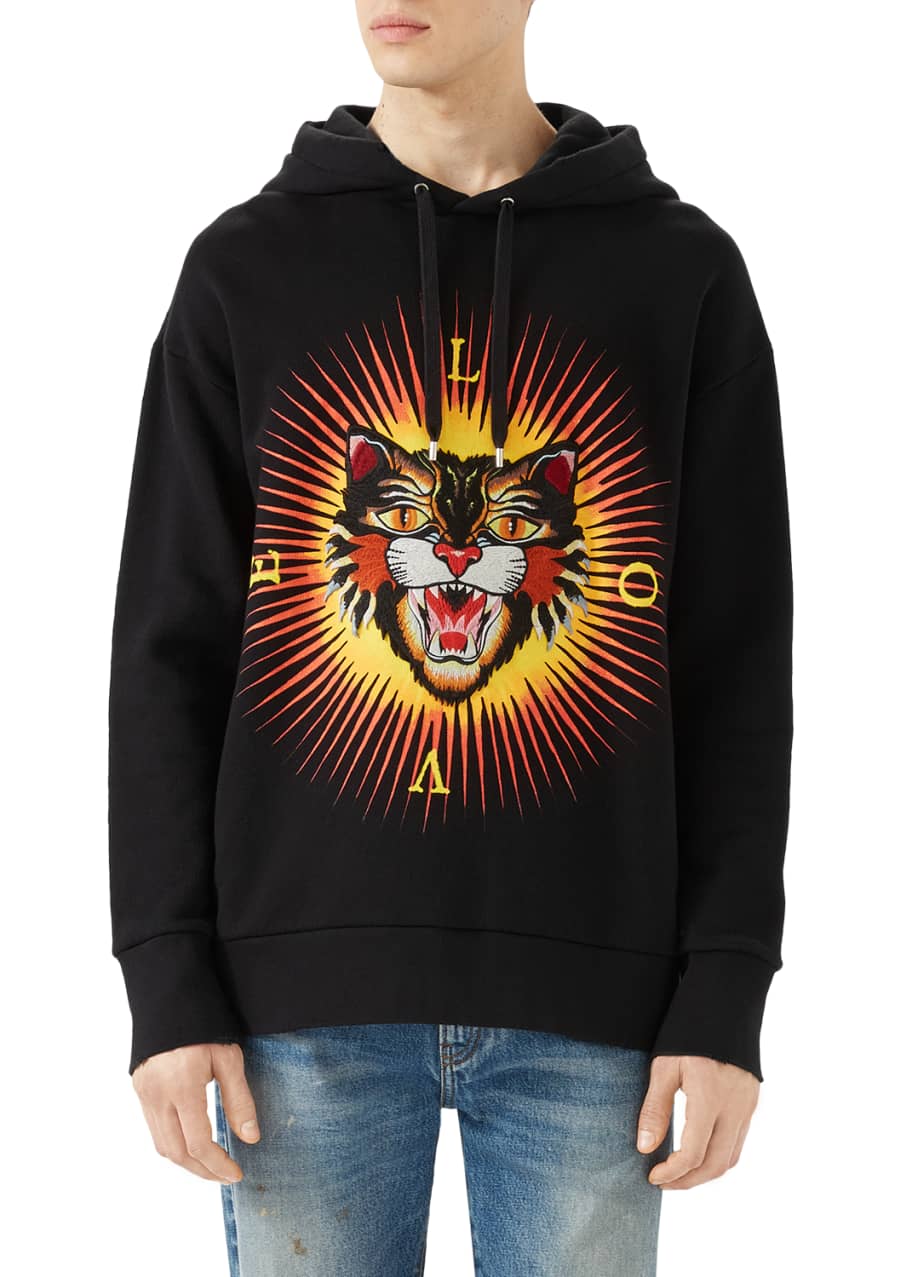 Gucci cotton sweatshirt with tigers top