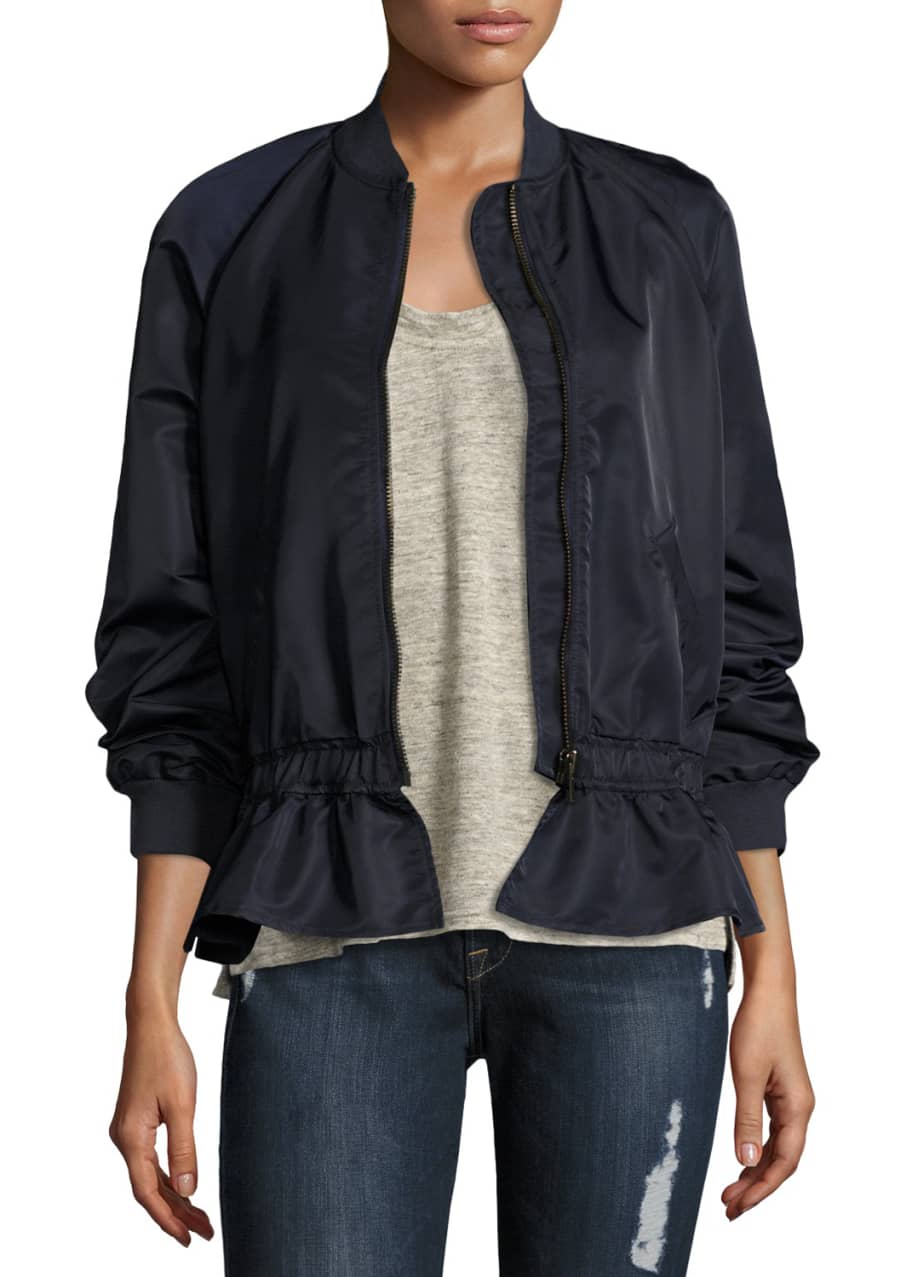 Peplum hotsell bomber jacket