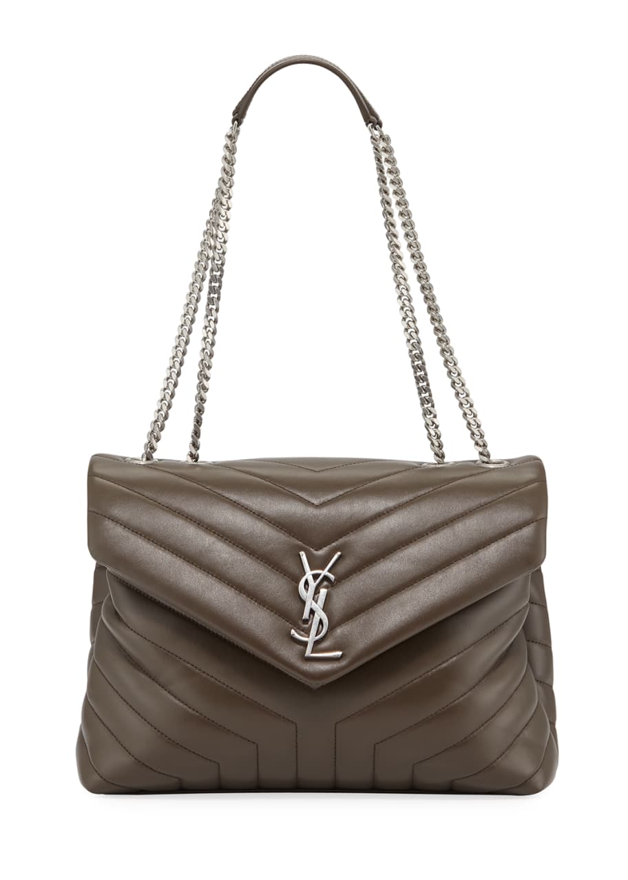 Loulou monogram ysl shop medium chain shoulder bag