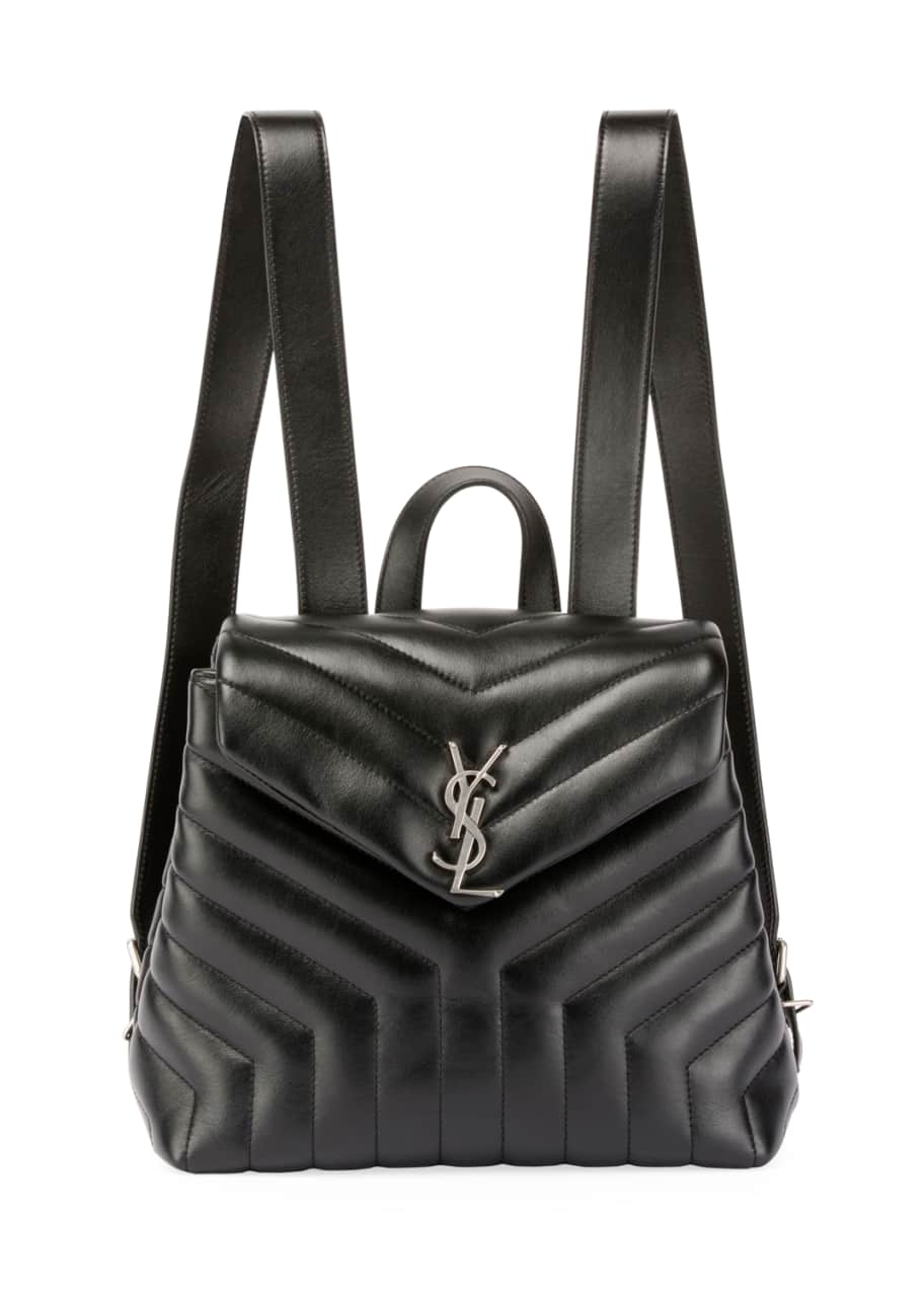 Saint Laurent Monogram YSL Loulou Small Y Quilted Leather Backpack