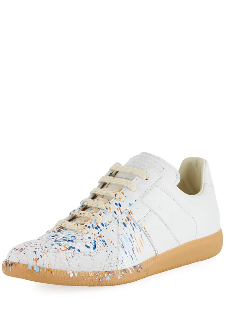 Maison margiela paint splatter high top store