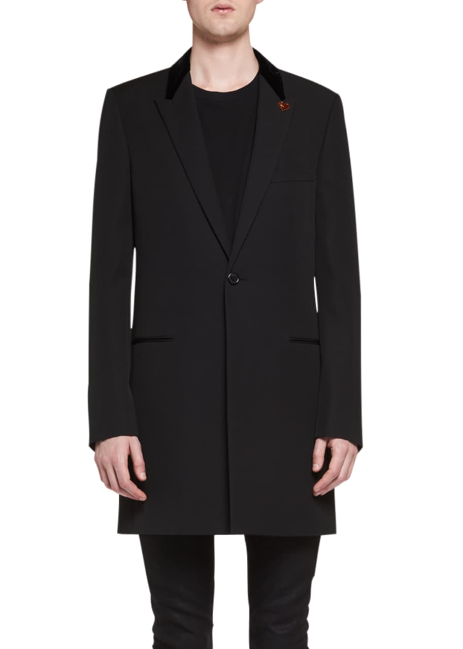 Mens chesterfield coat velvet collar new arrivals
