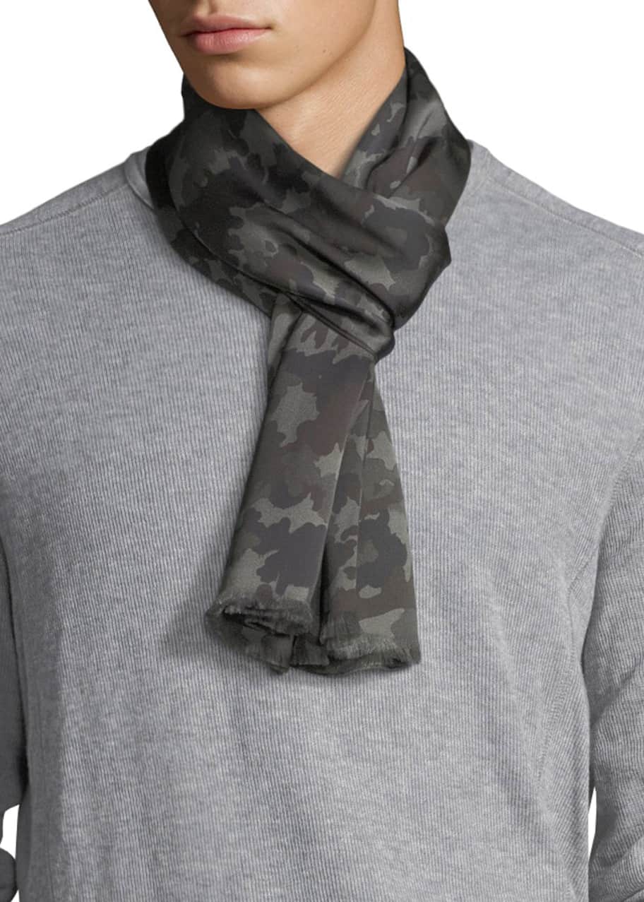 TOM FORD Tubular Camouflage Silk Scarf Bergdorf Goodman