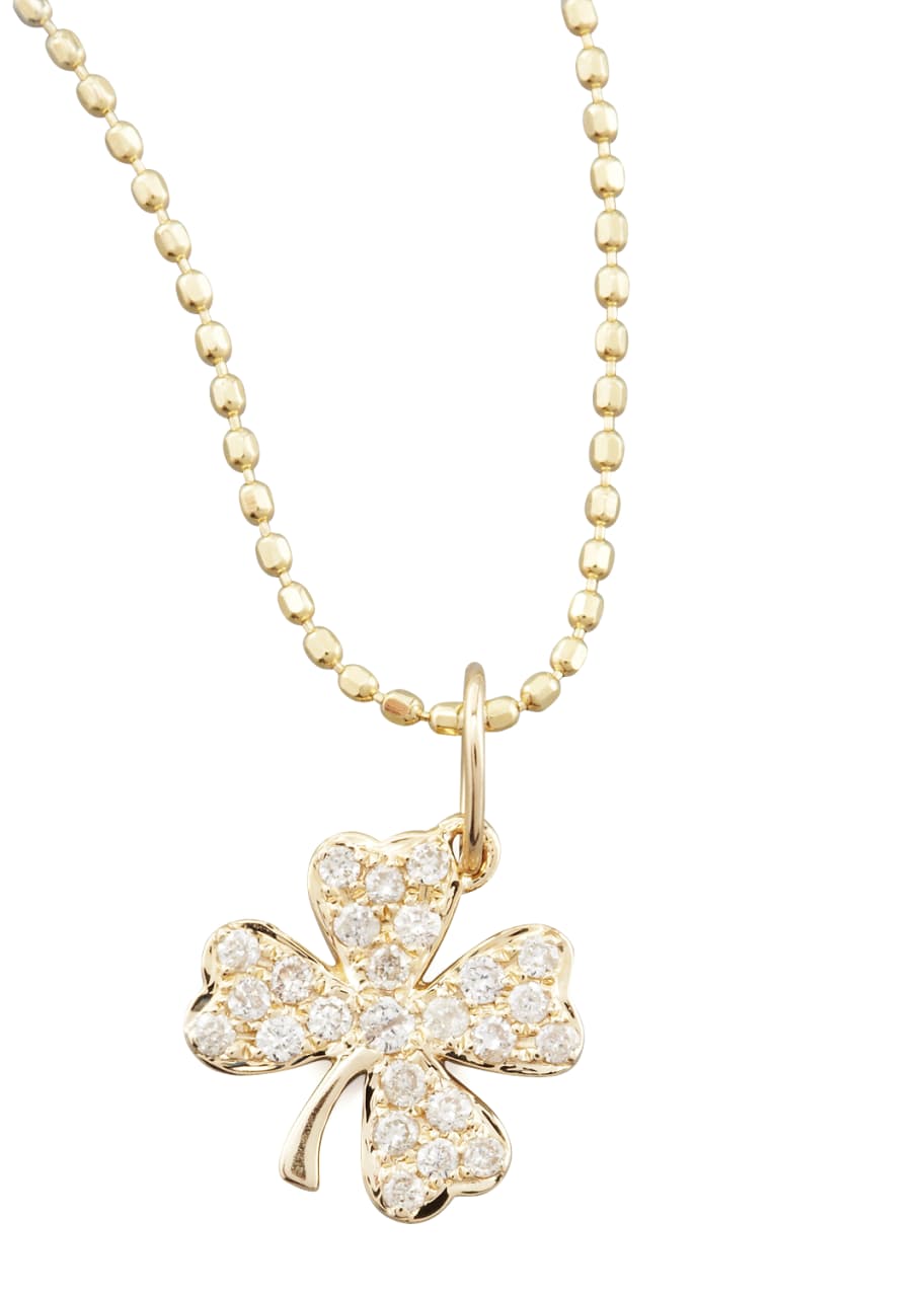 Sydney Evan Small Diamond Clover Pendant Necklace - Bergdorf Goodman