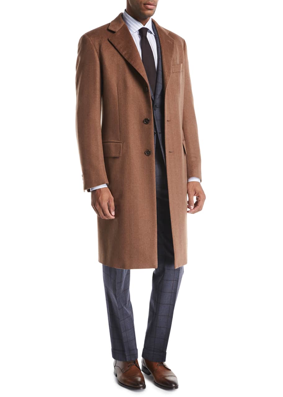Brioni Single Breasted Cashmere Top Coat Bergdorf Goodman