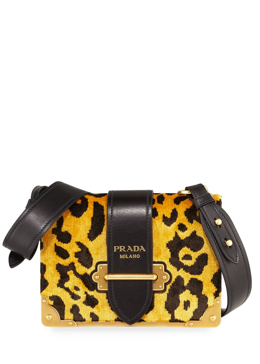 Prada Small Top Handle Velvet Shoulder Bag