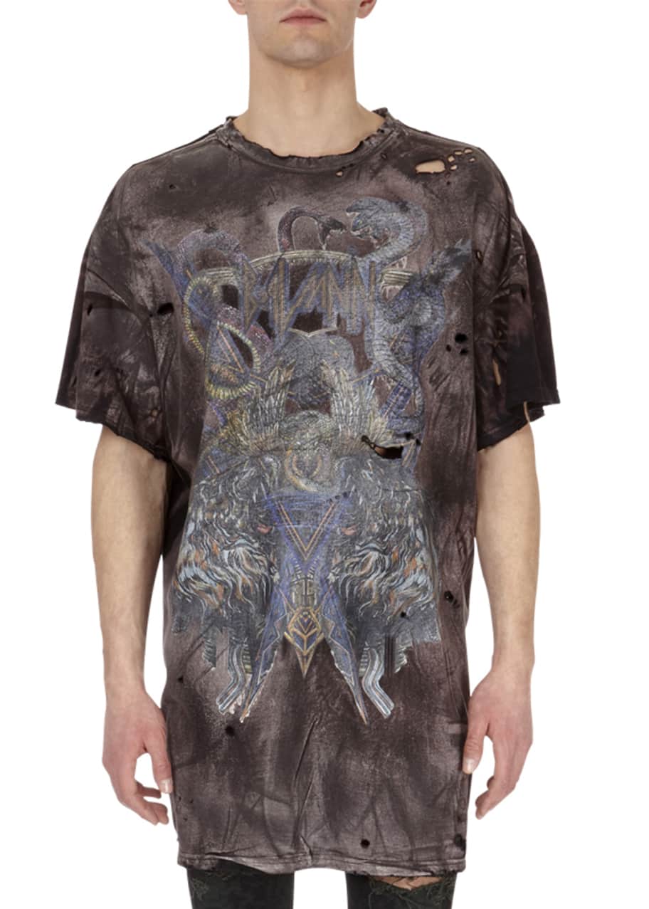 Balmain distressed shirt clearance