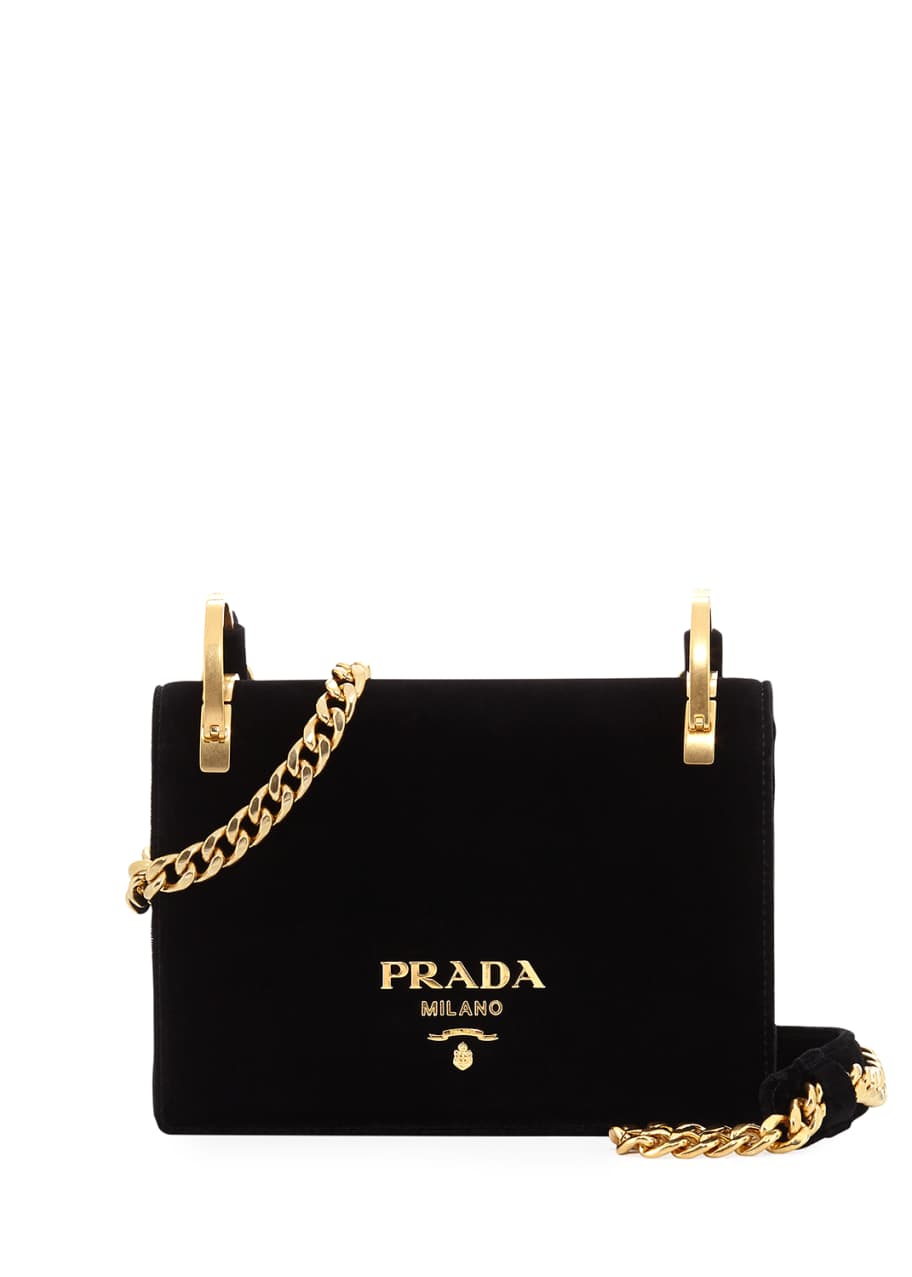 Prada Velvet Shoulder Bag Bergdorf Goodman