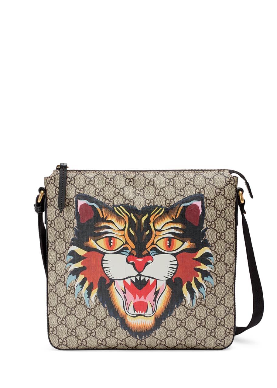 Gucci Angry Cat GG Supreme Messenger Bag - Bergdorf Goodman