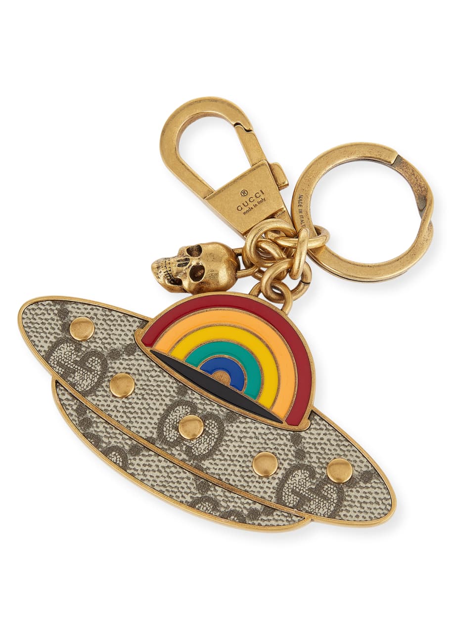 Gucci UFO GG Supreme Metal Key Chain - Bergdorf Goodman