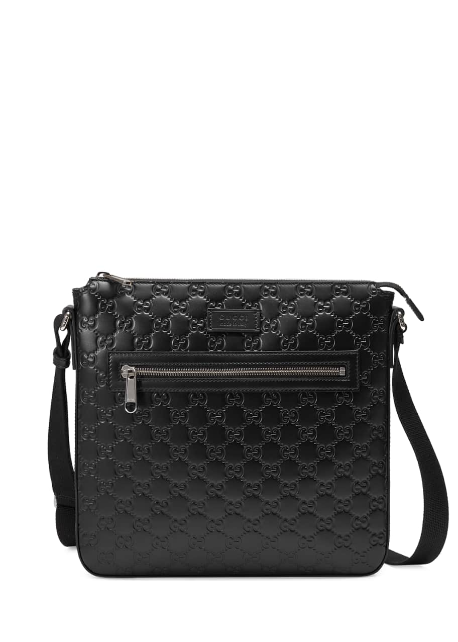 Gucci signature leather top handle bag discount