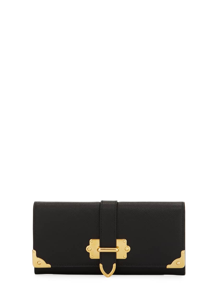 Prada Cahier Continental Leather Wallet Bergdorf Goodman