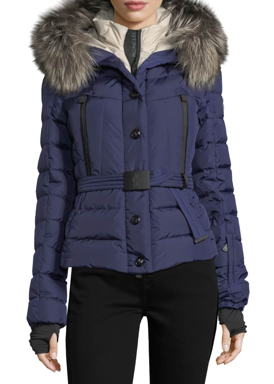 Moncler Beverly Fox Fur Trim Hooded Coat - Bergdorf Goodman