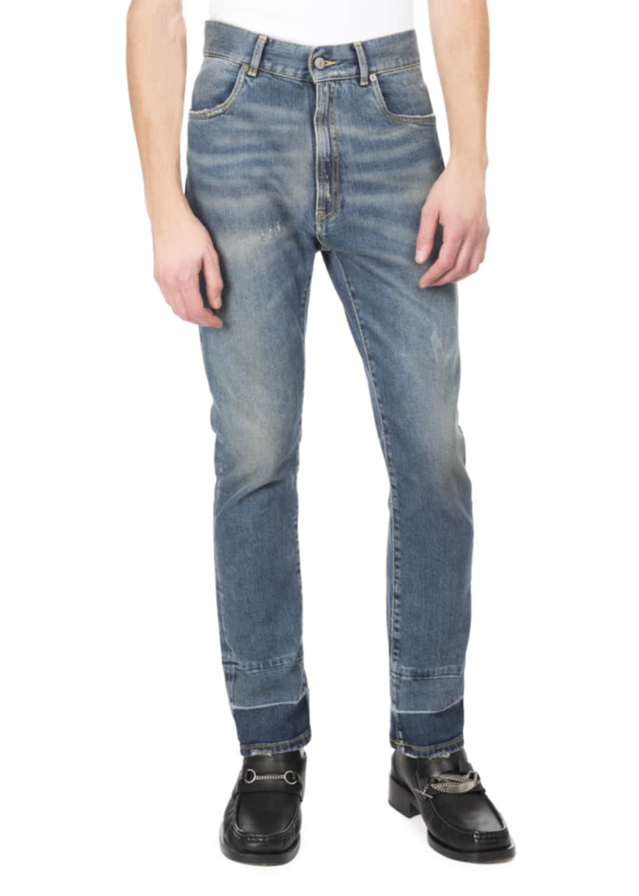 Released hem jeans top
