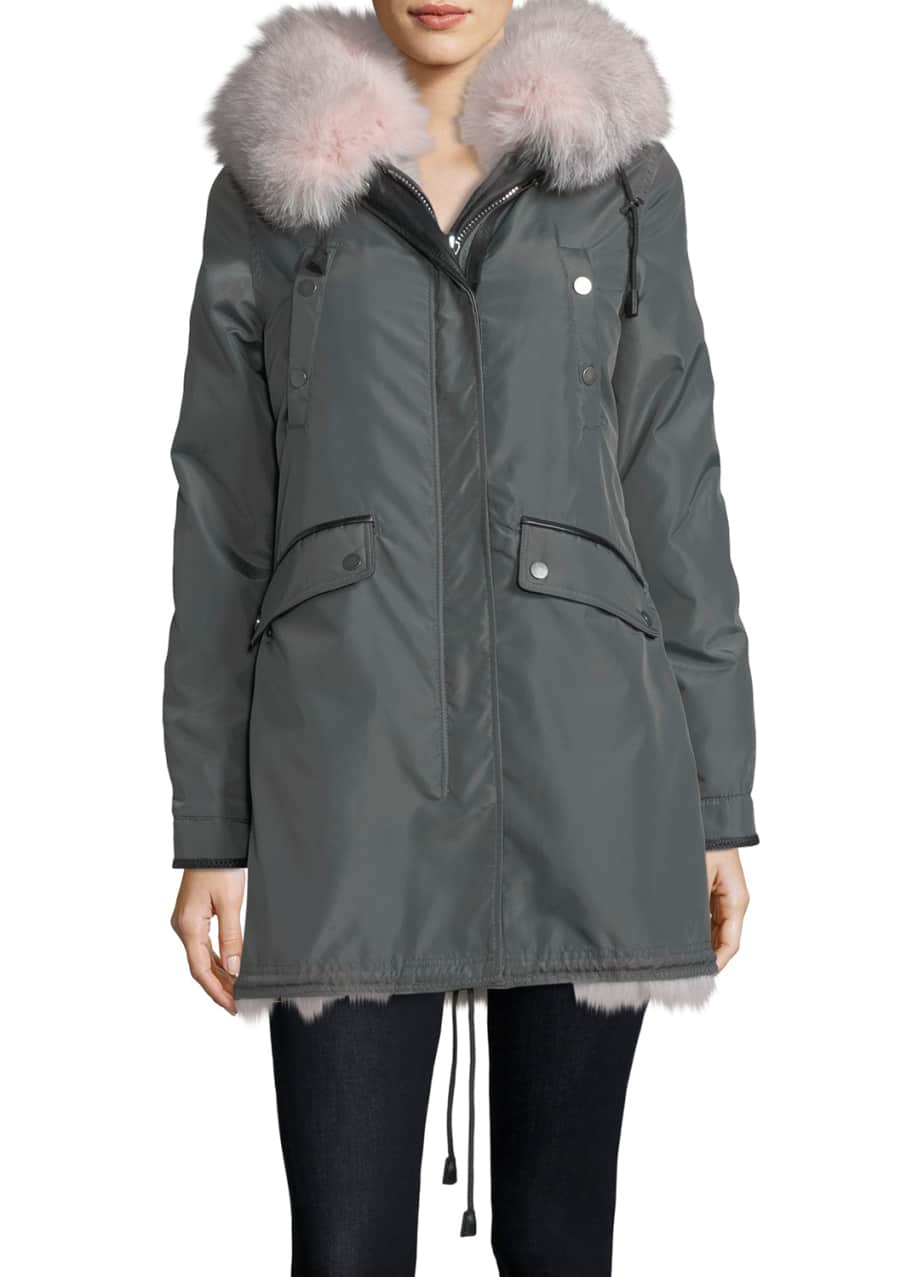 Nicole Benisti Belleville Reversible Fur Trim Parka Bergdorf Goodman