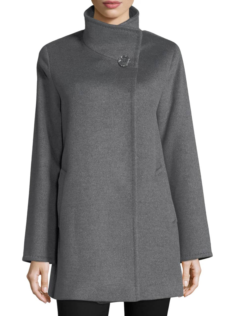 Cinzia Rocca Wool StandCollar Coat Bergdorf Goodman