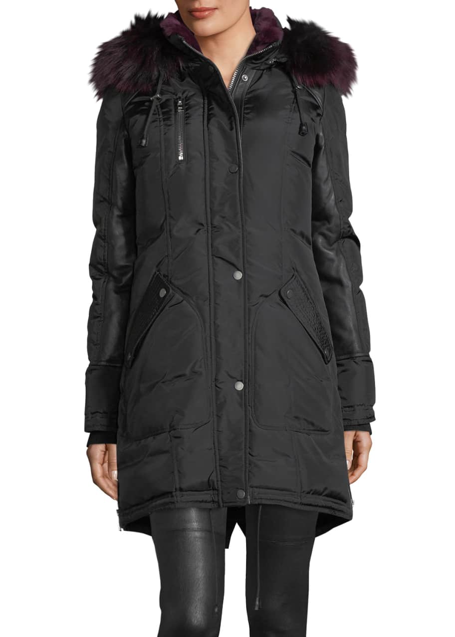 Nicole benisti fur lined parka clearance