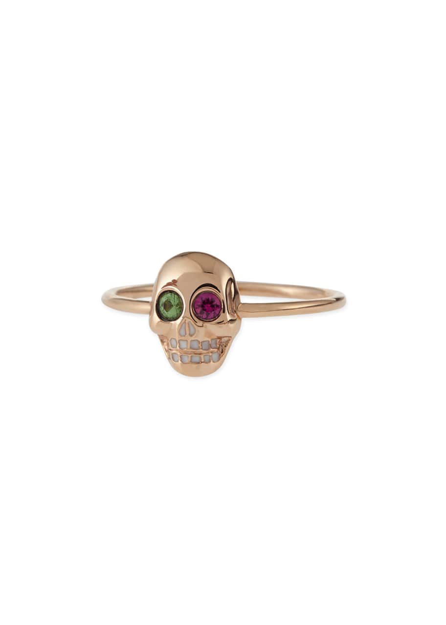 Gold skull ring discount with ruby eyes