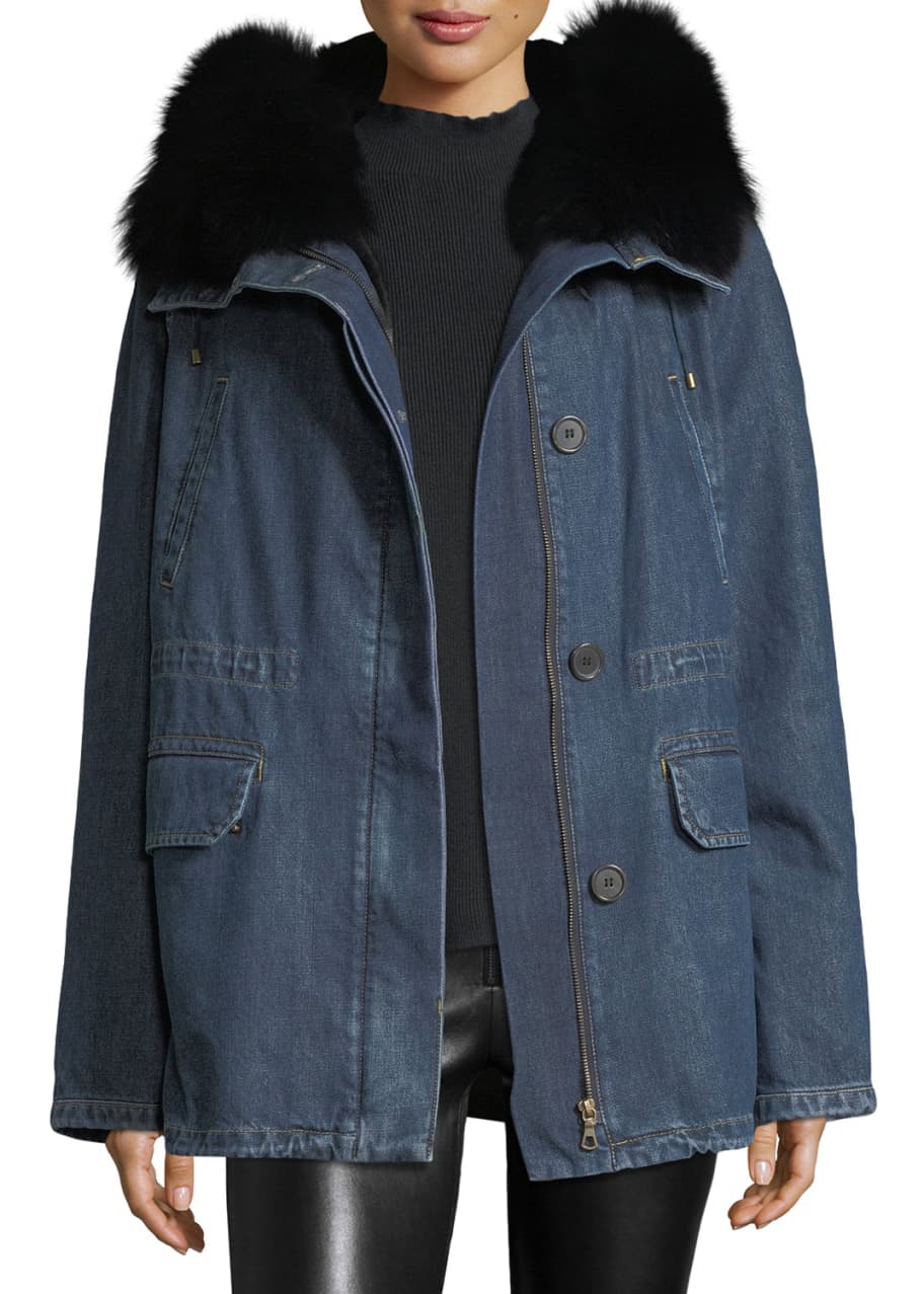 Yves salomon shop army short parka