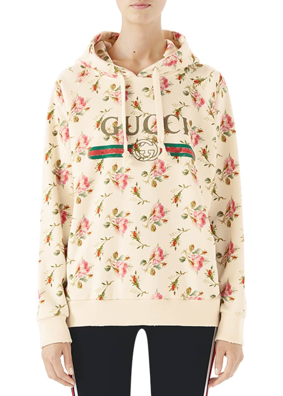 Gucci boutique print cotton hoodie