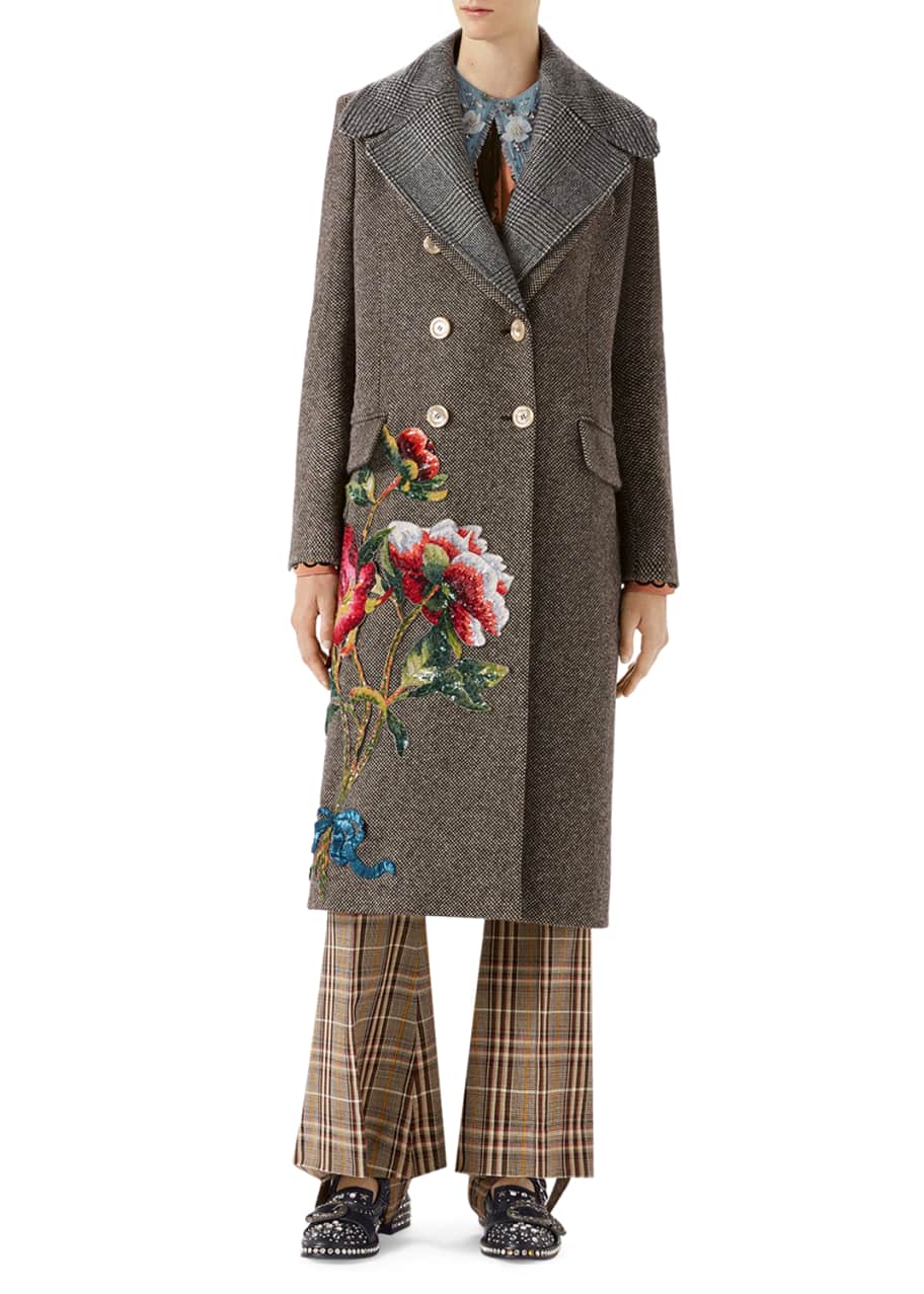 Gucci outlet embroidered coat