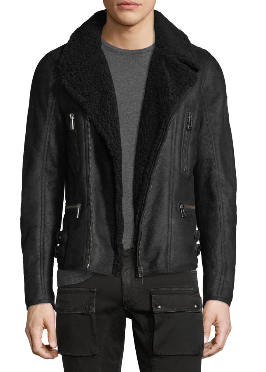 Belstaff Fraser Shearling Moto Jacket Bergdorf Goodman