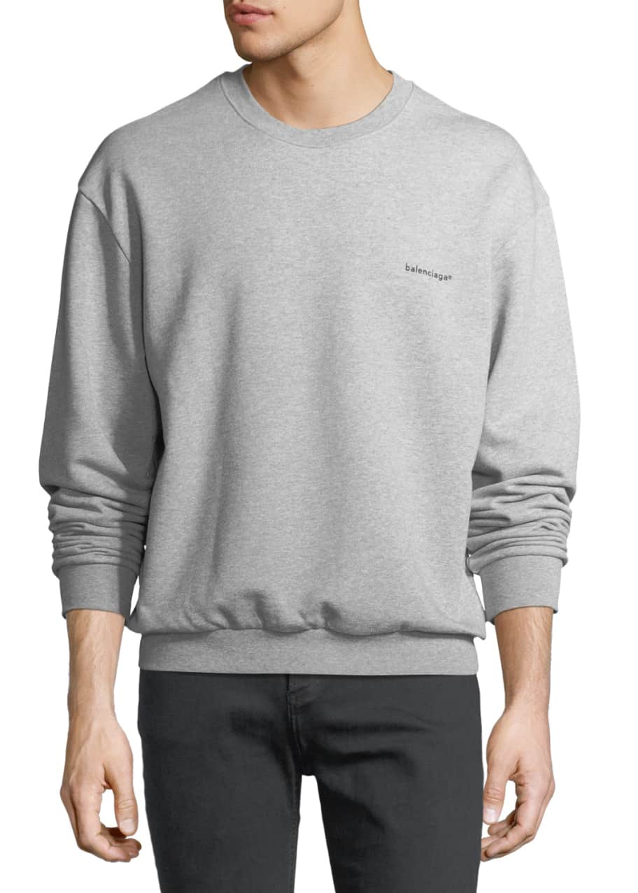 Balenciaga Logo Crewneck Sweatshirt Bergdorf Goodman