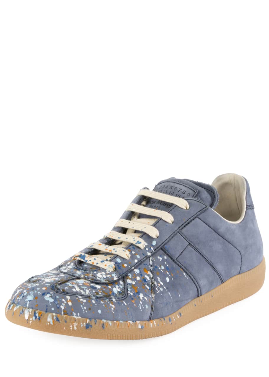Maison margiela blue shop paint splatter
