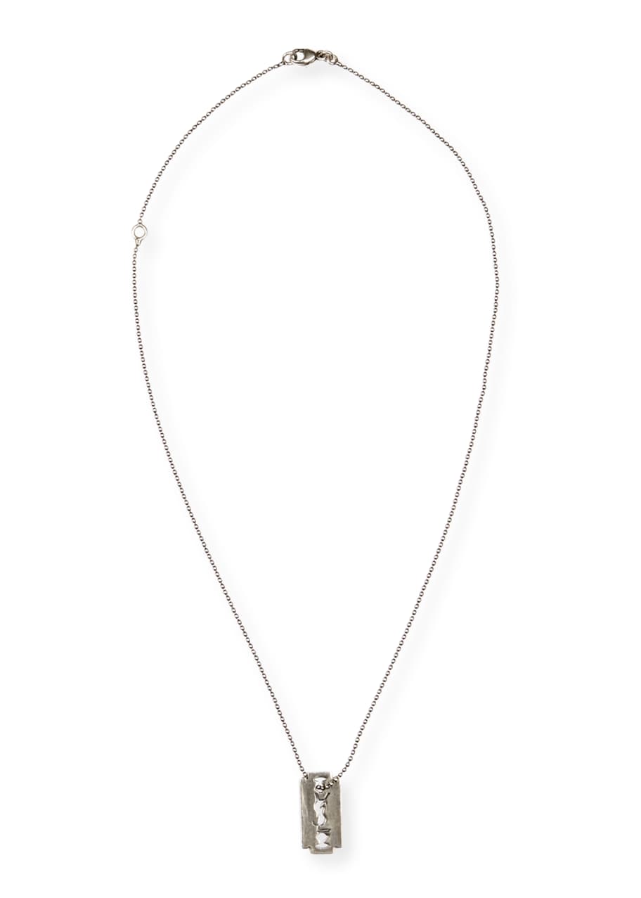 Saint laurent razor blade necklace discount