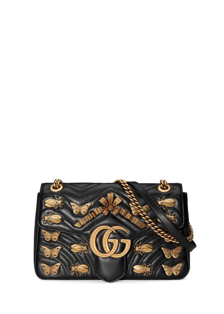 Junior køleskab Drik Gucci GG Marmont 2.0 Medium Insect Shoulder Bag - Bergdorf Goodman