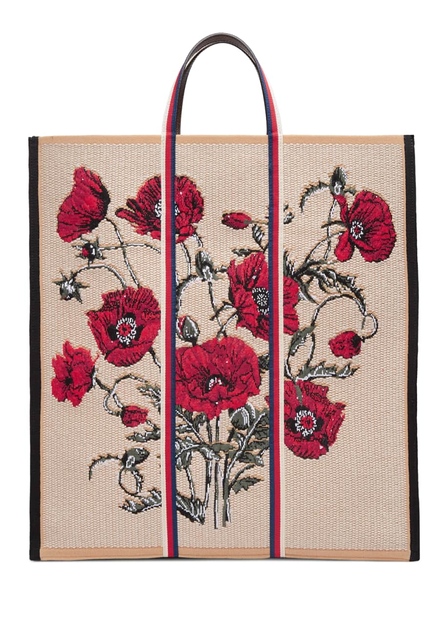 Gucci Floral Tote Shopping Bag